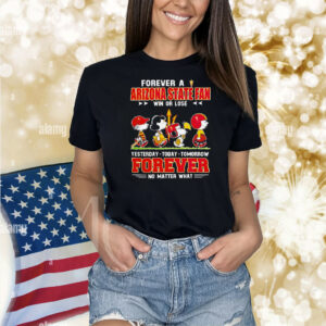 Snoopy Peanuts forever a Arizona State Sun Devils fan win or lose Shirt