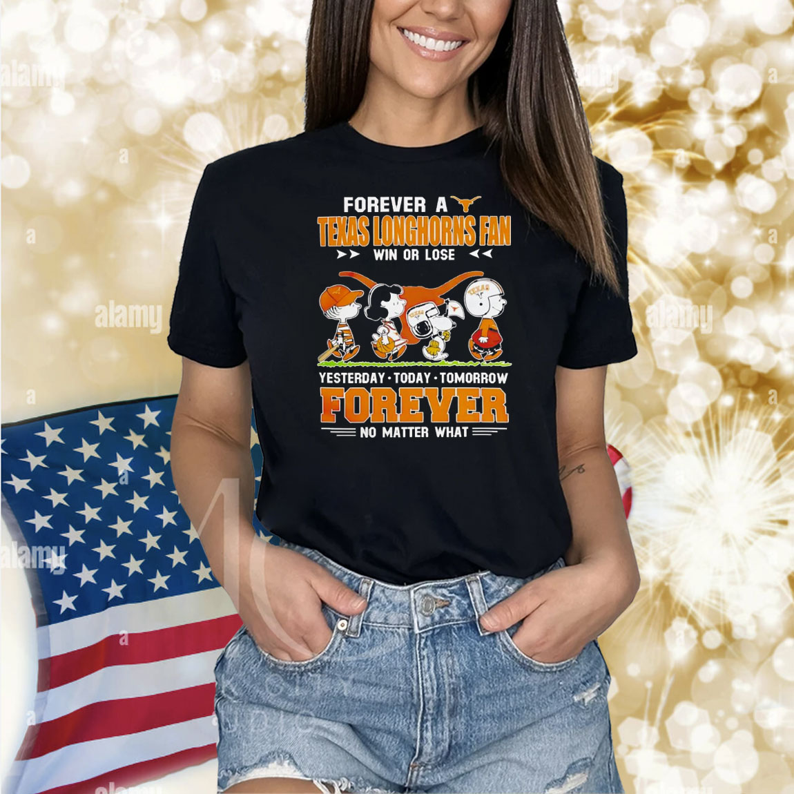 Snoopy Peanuts forever a Texas Longhorns fan win or lose Shirt