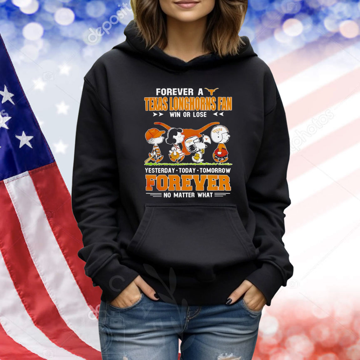Snoopy Peanuts forever a Texas Longhorns fan win or lose Shirt