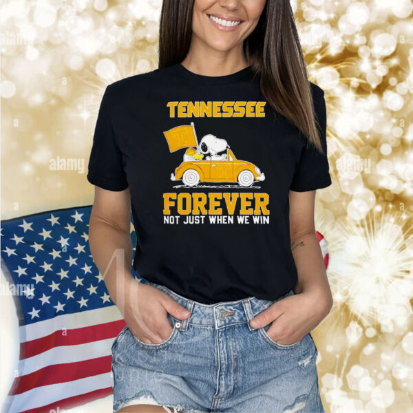 Snoopy and Woodstock Tennessee Volunteer forever not just when we win Shirt