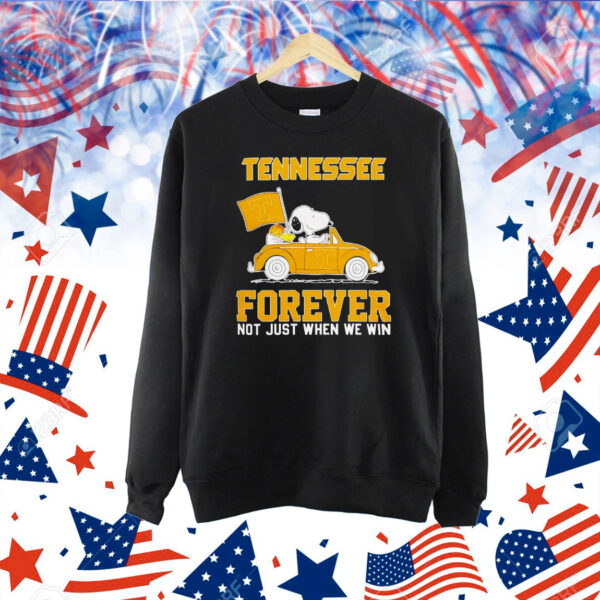 Snoopy and Woodstock Tennessee Volunteer forever not just when we win Shirt