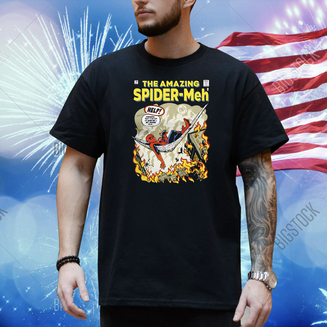 Spider-Man in a web hammock that iron guy or someone’ll get around to it Shirt