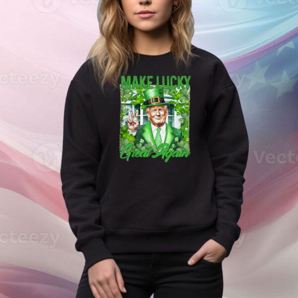 St. Patrick's Day Trump Leprechaun Lucky Funny Irish Trump Tee Shirt