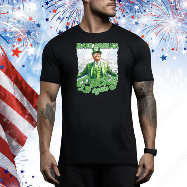 St. Patrick's Day Trump Leprechaun Lucky Funny Irish Trump Tee Shirts
