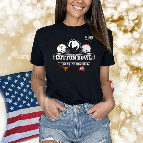 Texas Longhorns vs Ohio State Buckeyes Goodyear 2025 Cotton Bowl 2-Team Shirt