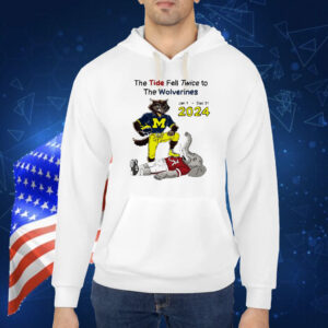 The tide fell twice to the Michigan Wolverines vs Alabama Crimson Tide jan 1 2024 mascot Shirt