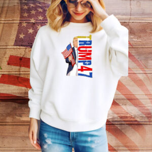 Trump 47 American Flag Tee Shirt