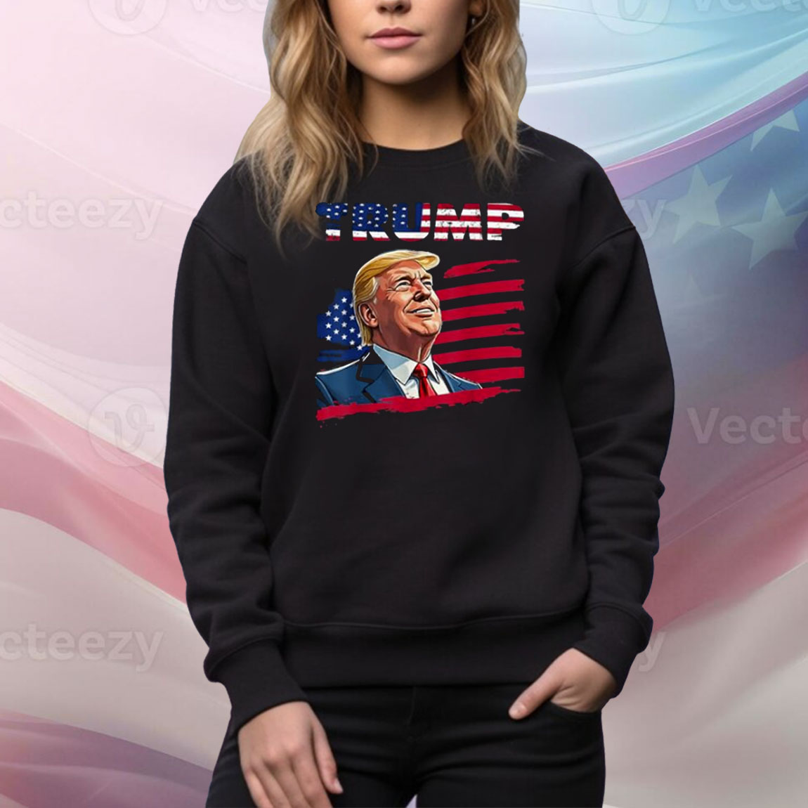 Trump Flag Retro Flag Patriotic Take America Back Tee Shirt