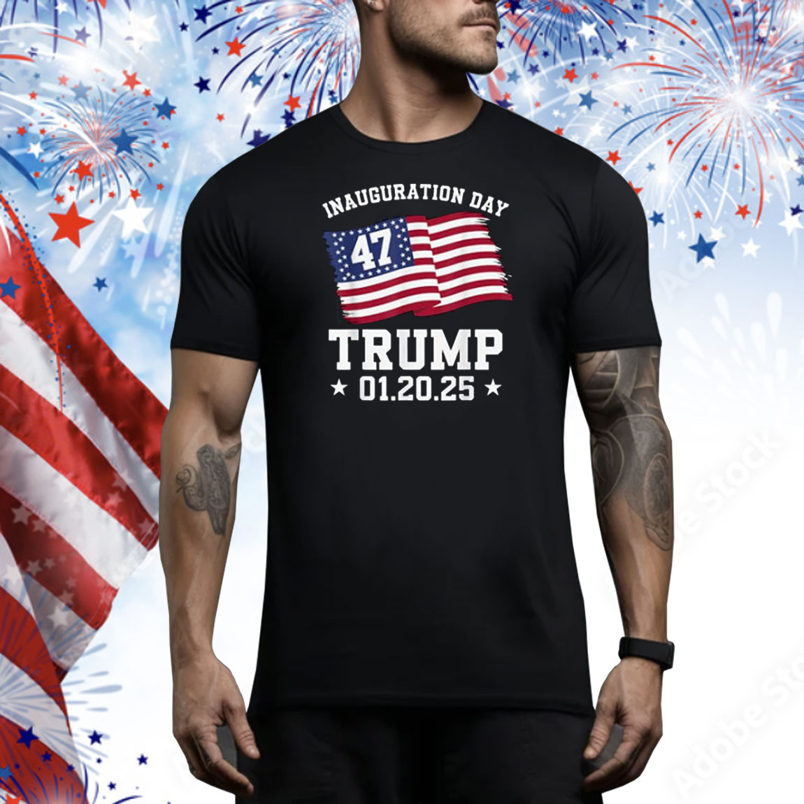 Trump Inauguration Day 01.20.25 47th President Memorabilia Tee Shirt