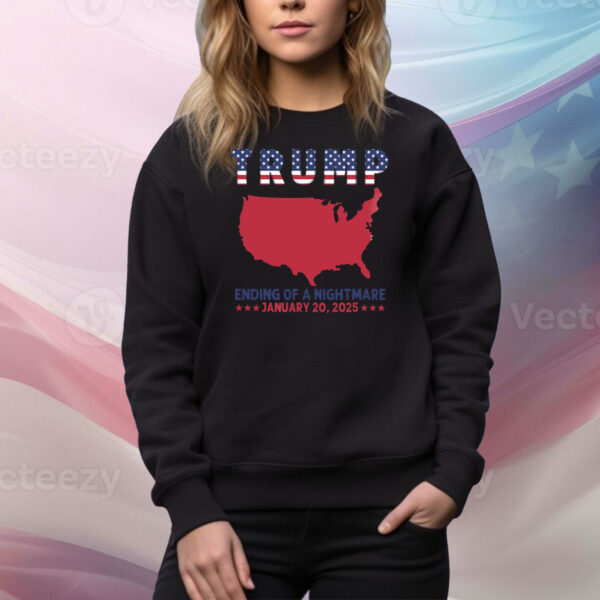 Trump Map Ending Of A Nightmare January 20,2025 Tee Shirt