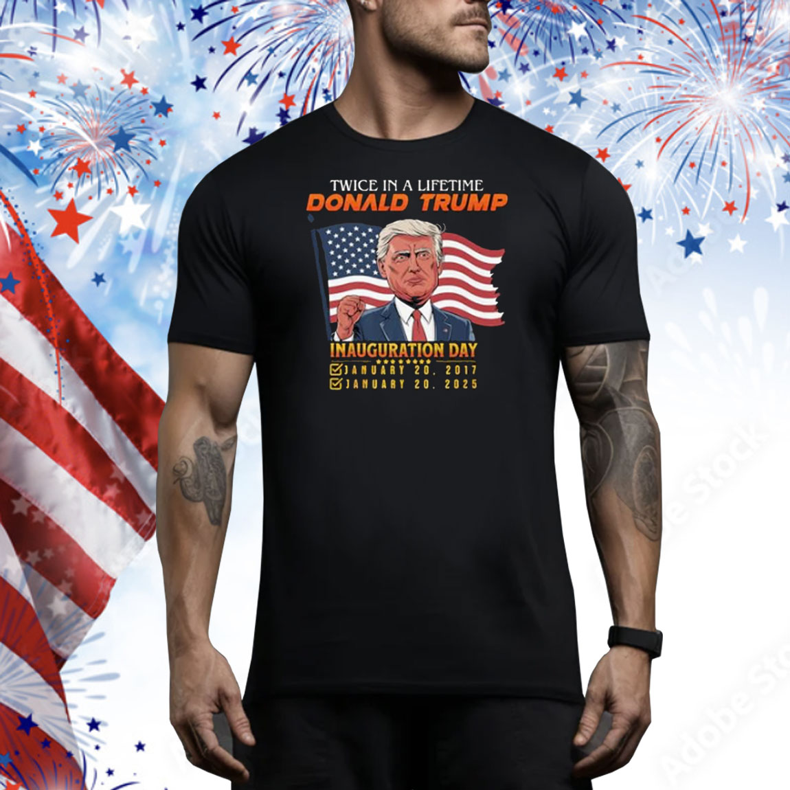 Twice In A Lifetime President Trump Inauguration Day 2025 Premium Tee Shirt