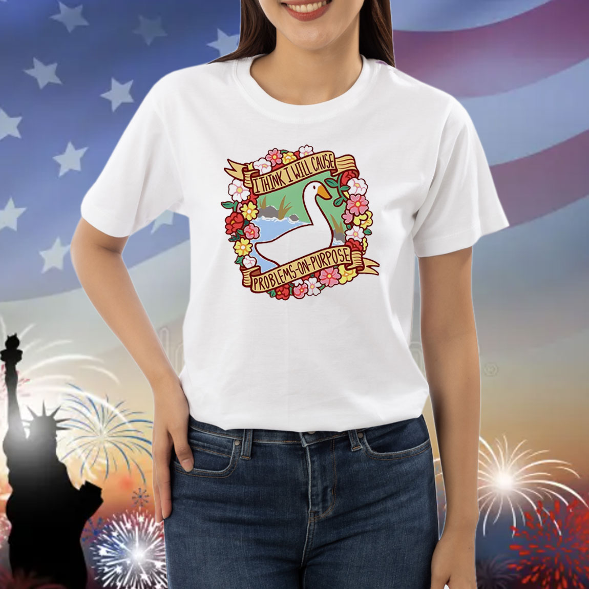 Untitled Goose Game I think I will cause problems-on-purpose Shirt