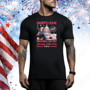 Vintage Daddy's Home Trump 45 47 Pink Inauguration Day 2025 Tee Shirt