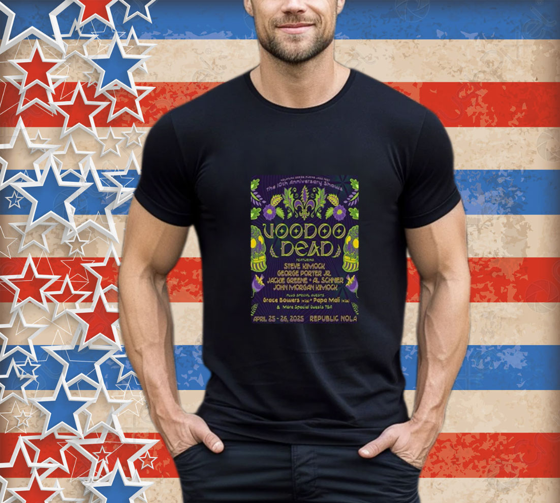 Voodoo Dead Republic NOLA New Orleans, LA Tour 2025 The 10th Anniversary T-Shirt