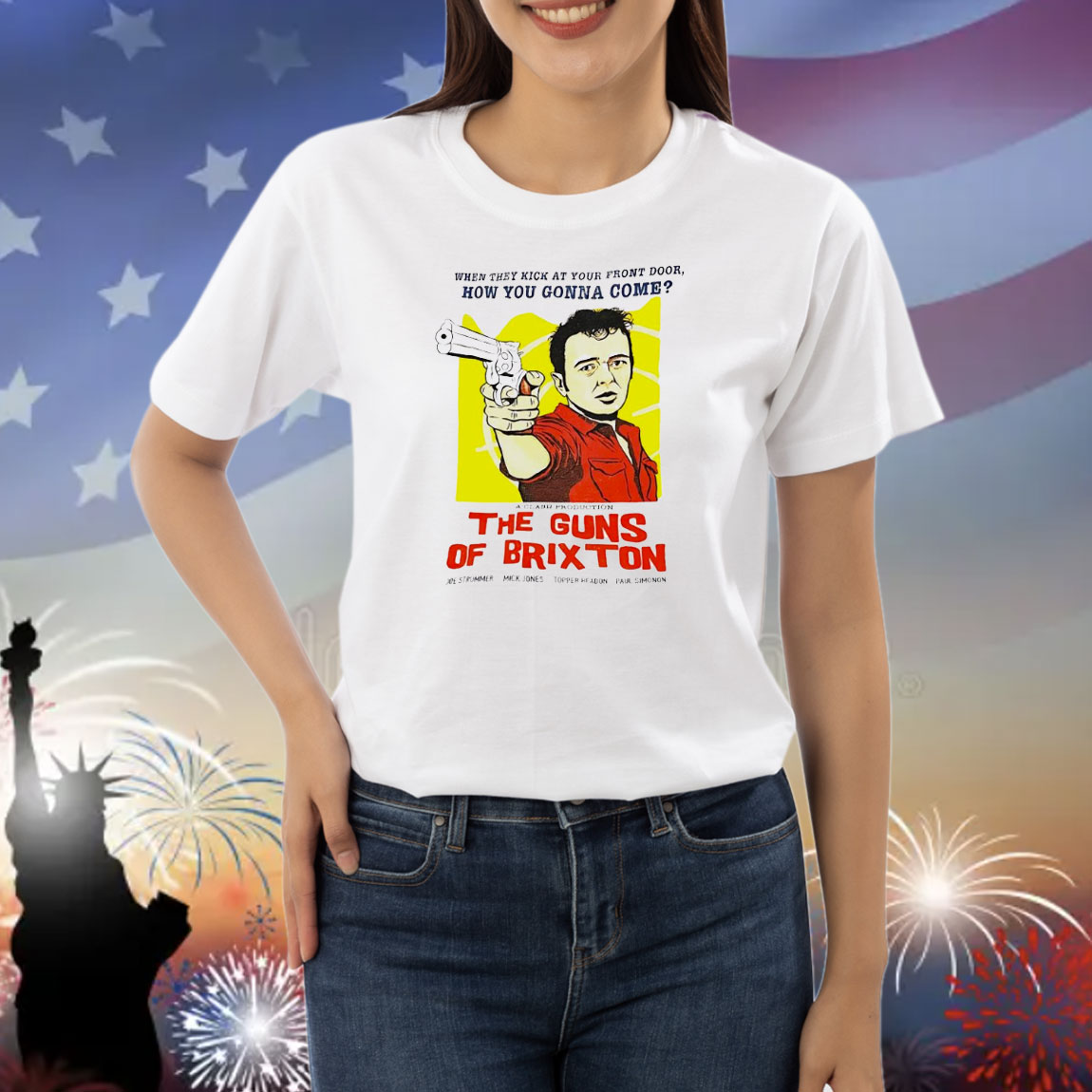 When they kick at your front door how you gonna come the guns of brixton Shirt